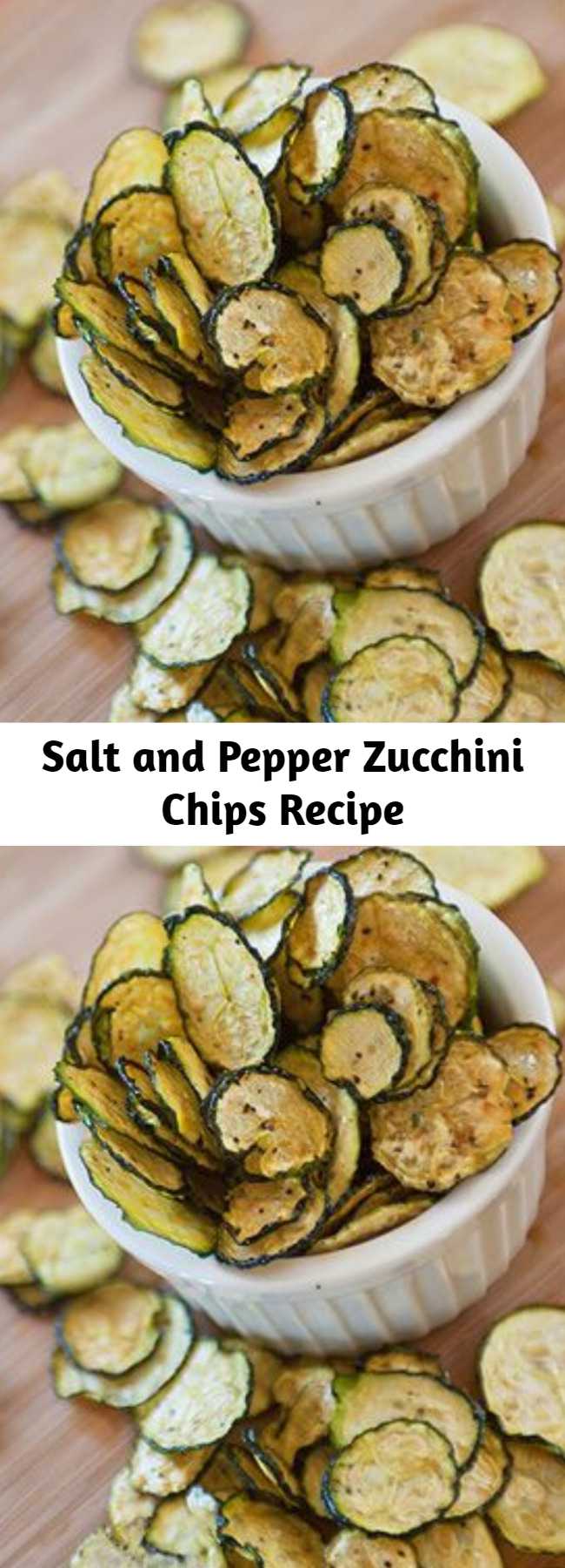 Salt and Pepper Zucchini Chips Recipe - This Dehydrated Zucchini Chips Recipe is SO good. Full of flavors, slightly spicy. Amazing.