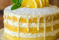 A beautifully layered Limoncello Mascarpone Cake showcasing bright Spring Cake Flavors, filled with whipped Mascarpone Cheese and lemon zest, baked in Round Cake Pans, styled like a Dream Cake for Lemon Desserts, inspired by Lemon Recipes, and elegant enough to resemble a Torte Cupcake.