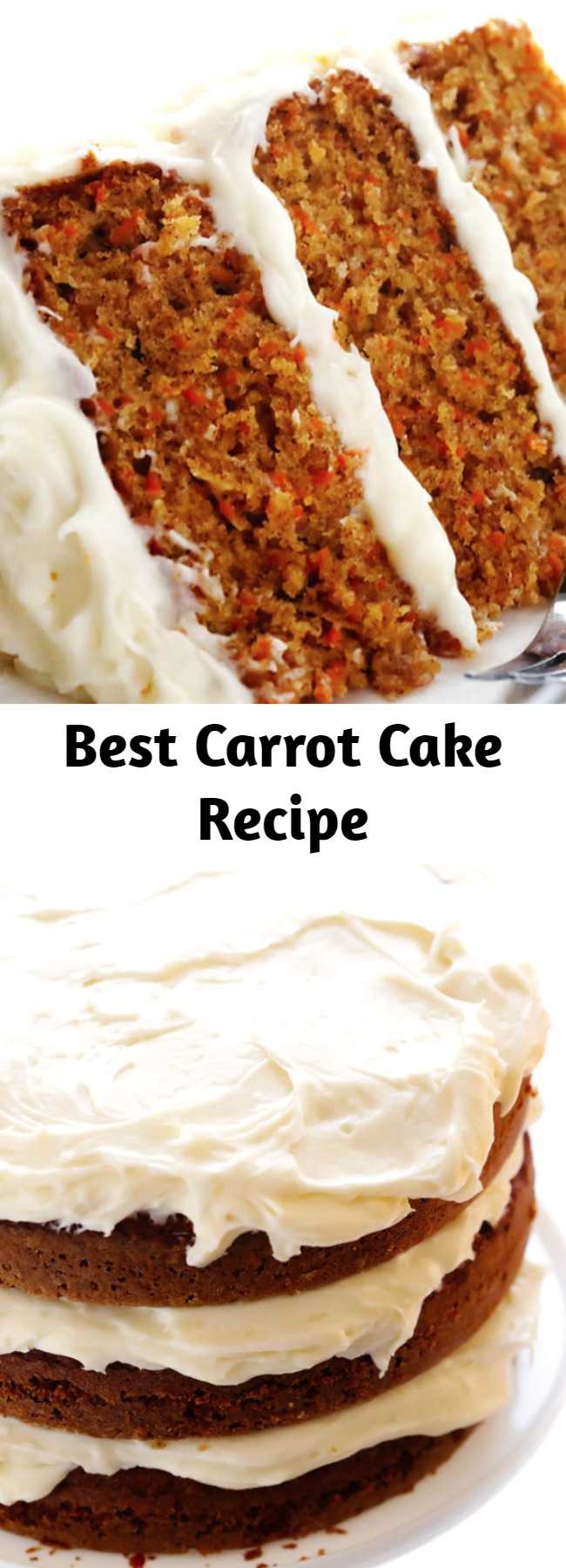Best Carrot Cake Recipe - This classic carrot cake recipe is moist, perfectly-spiced and made with lots of fresh carrots and a cream cheese frosting.