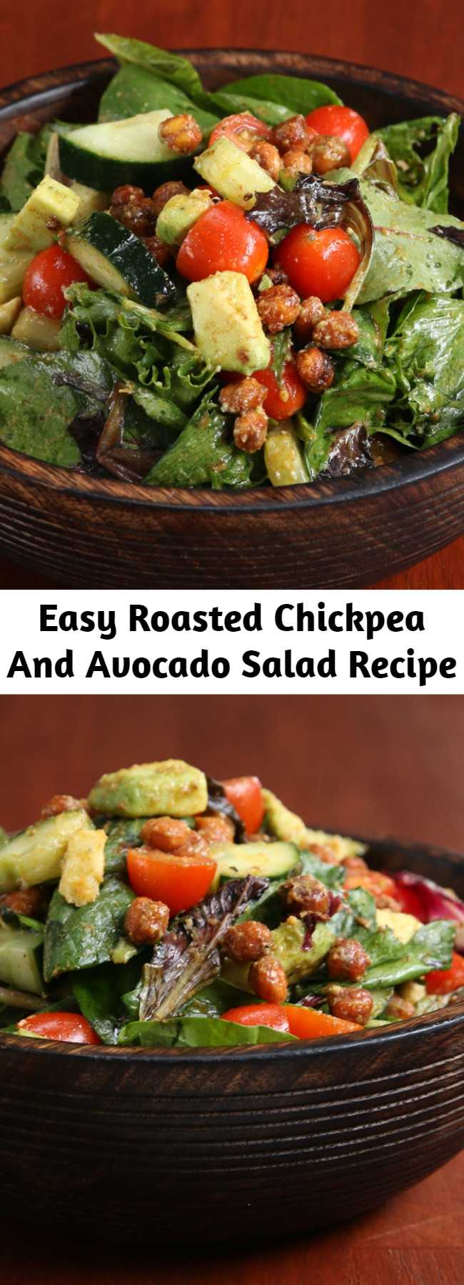 Easy Roasted Chickpea And Avocado Salad Recipe - Enjoy Lunch Even More With This Roasted Chickpea And Avocado Salad.