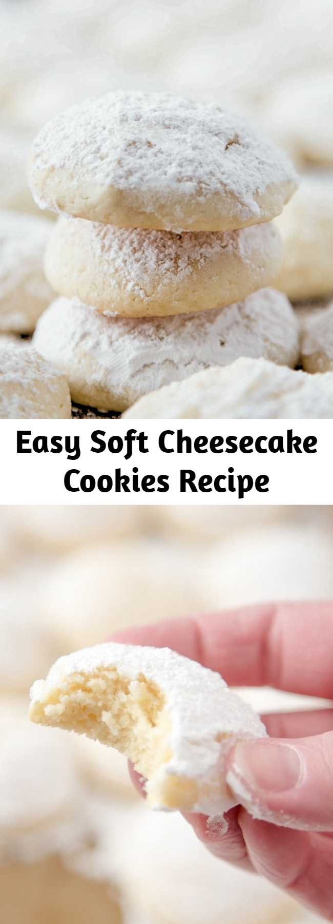 Easy Soft Cheesecake Cookies Recipe - These Cheesecake Cookies are so creamy and tender. It’s a delicious cookie recipe that’s not too sweet but totally addictive!