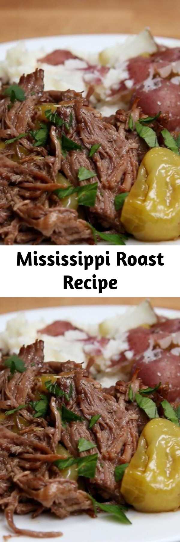 Mississippi Roast Recipe - The best roast you’ve ever had in your entire life. You need to make this ASAP! Simple ingredients, zero effort, 100% dinner & leftover satisfaction!