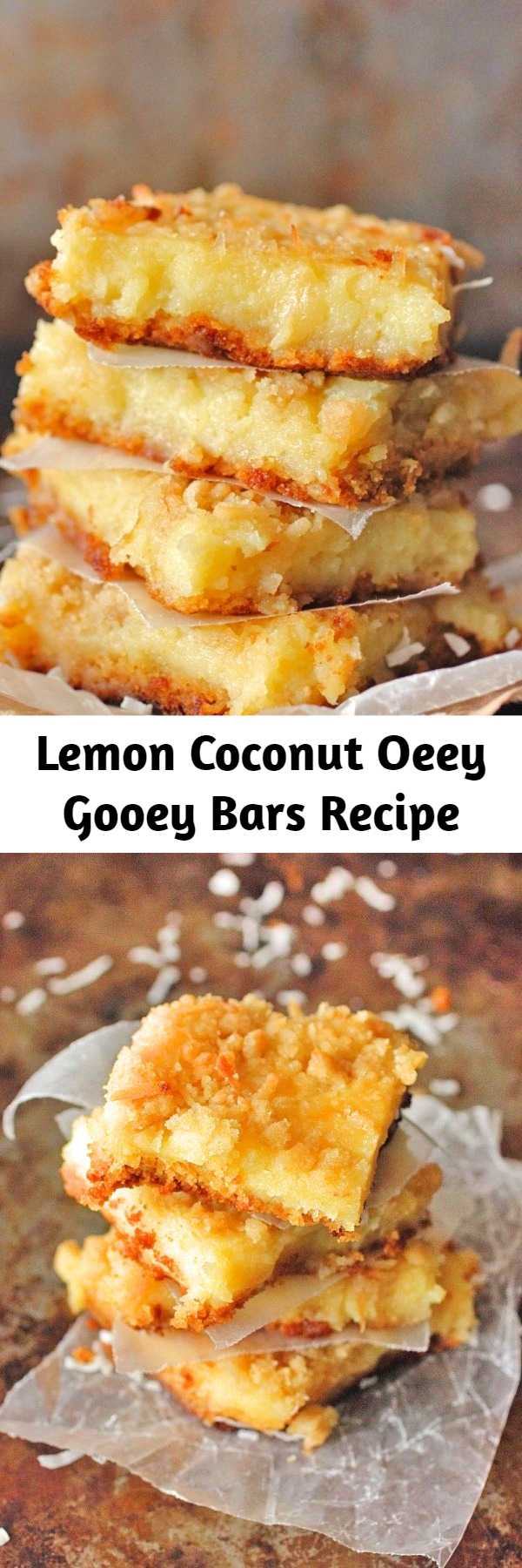 Lemon Coconut Oeey Gooey Bars Recipe