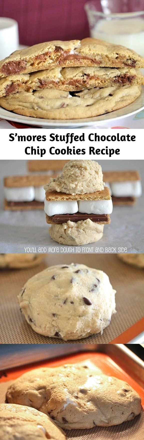 This is one of my very favorites, it’s an inside out gooey s’mores wrapped in butter crisp chocolate chip cookie dough. If that doesn’t sound to die for, I don’t know what does. Hope you’ll enjoy taking a peek at my “S’mores Stuffed Chocolate Chip Cookies!”