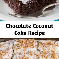Chocolate Coconut Cake Recipe This creamy Chocolate Coconut Cake will get rave reviews from the coconut lovers in your life. Make a pan and watch it disappear!