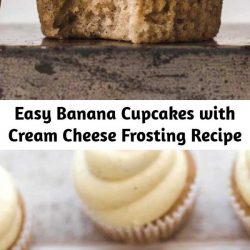 Easy Banana Cupcakes with Cream Cheese Frosting Recipe This super delicious Banana Cupcakes with Cream Cheese Frosting recipe is very easy to make. Made from scratch with fresh bananas. Soft, moist, and creamy. #cupcakes #creamcheese #frosting #banana #bananacupcakes #creamcheesefrosting #baking #recipeoftheday