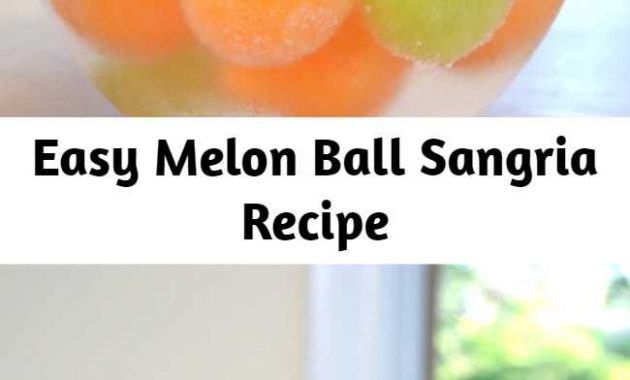 Refreshing and delicious melon ball sangria, the most beautiful sangria recipe! All you need is only a few ingredients: watermelon, cantaloupe and honeydew melons, moscato wine, sugar, lime, and sparkling water.
