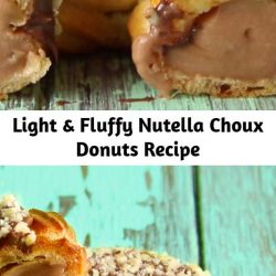 Light & Fluffy Nutella Choux Donuts Recipe A light and fluffy choux pastry stuffed with Nutella cream, glazed, and then sprinkles with crushed hazelnuts! Once you taste Nutella custard, basic cream just won't do.