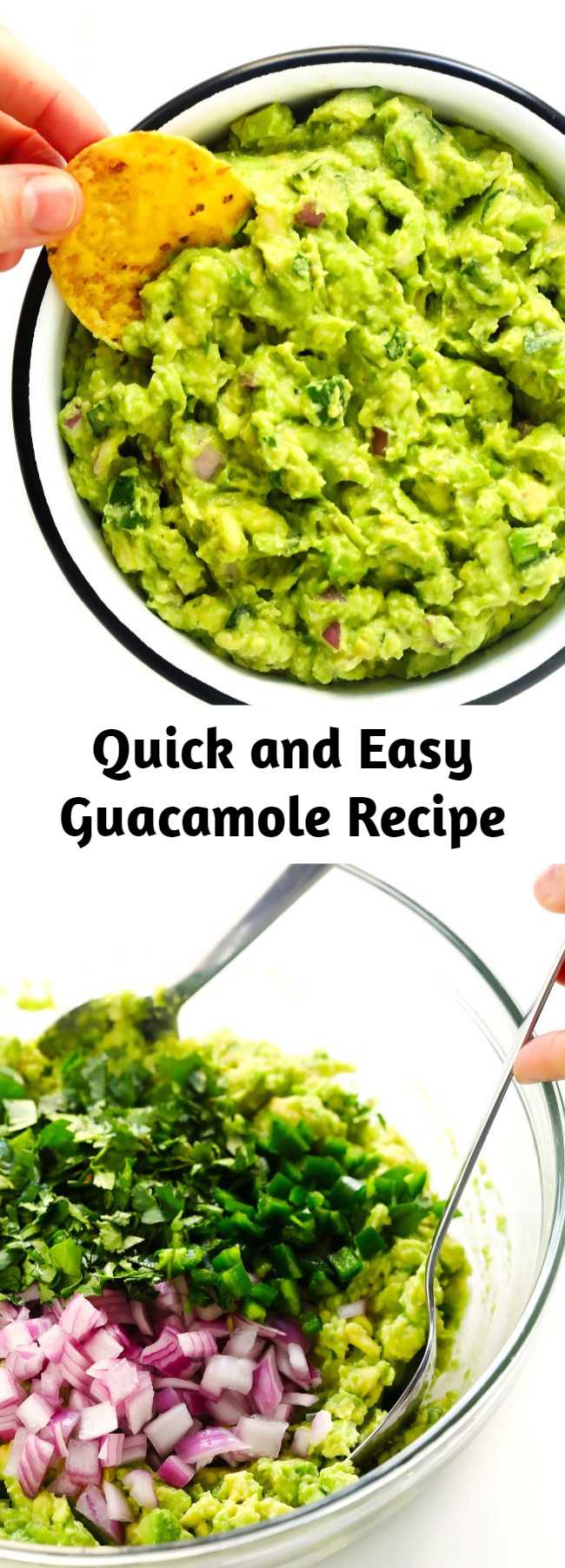 Truly the BEST guacamole recipe!  It’s quick and easy to make, naturally gluten-free and vegan, and always the hit of a party.
