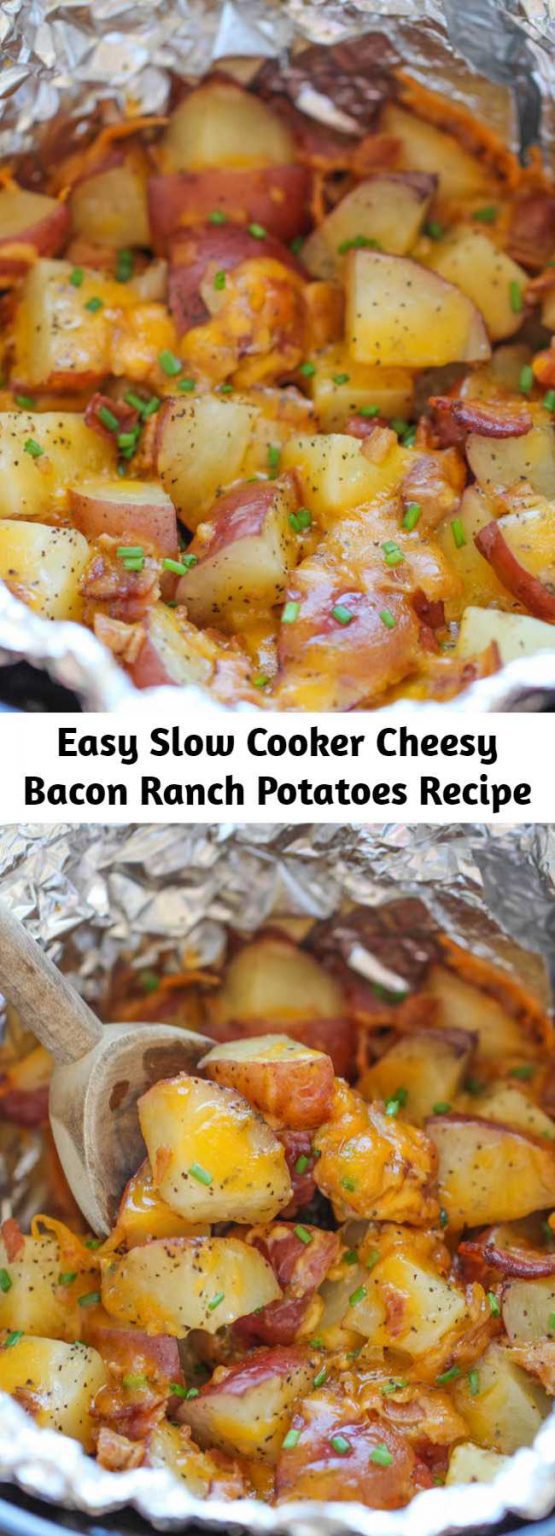 Easy Slow Cooker Cheesy Bacon Ranch Potatoes Recipe Mom Secret Ingrediets