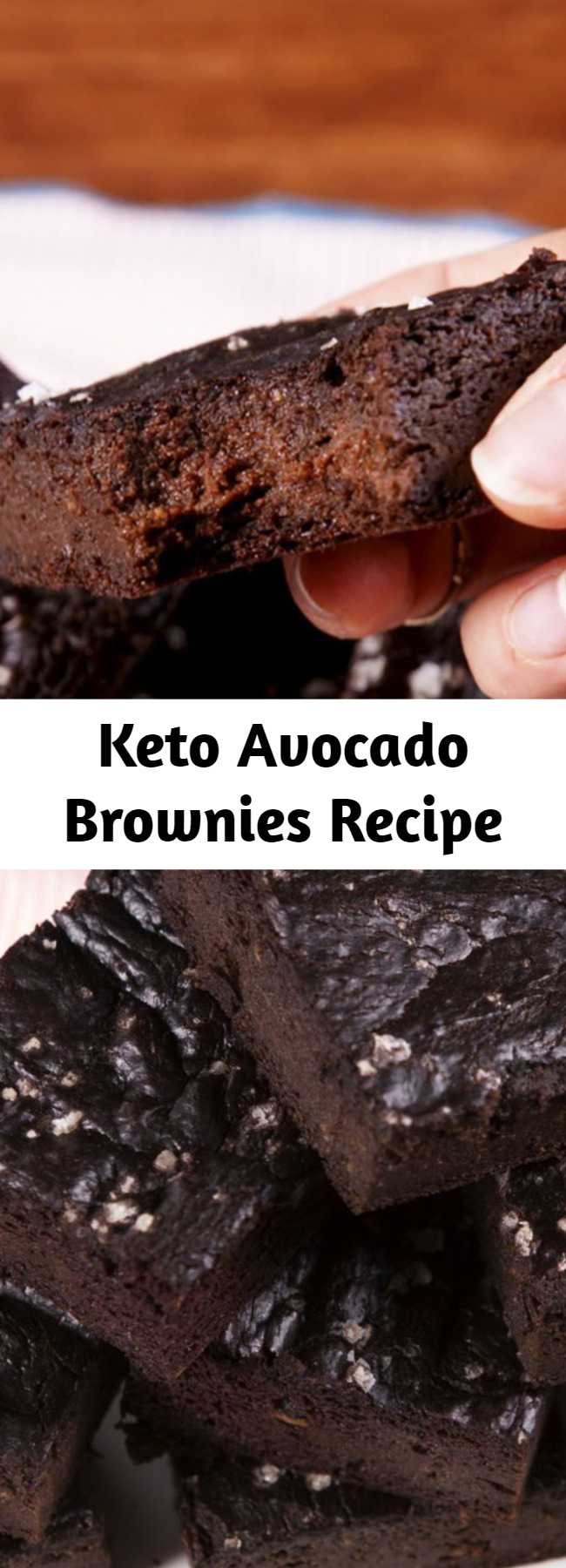Keto Avocado Brownies Recipe - Who says you can't eat brownies when you're on the keto diet?! These keto brownies are the best. When the chocolate craving is strong. #food #easyrecipe #desserts #keto #healthyeating
