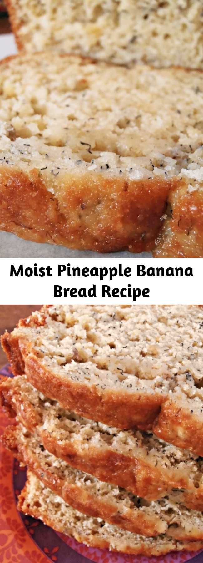 Moist Pineapple Banana Bread Recipe - Moist Pineapple Banana Bread takes a tropical twist on classic banana bread, using crushed pineapple and coconut.