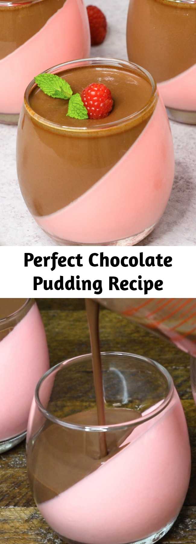 Perfect Chocolate Pudding Recipe - This Homemade Chocolate Pudding is a stunning make-ahead mouthwatering dessert that’s creamy and smooth. It’s an easy recipe with a few simple ingredients: raspberry jello powder, cool whip, half and half milk, gelatin, unsweet chocolate and sugar.