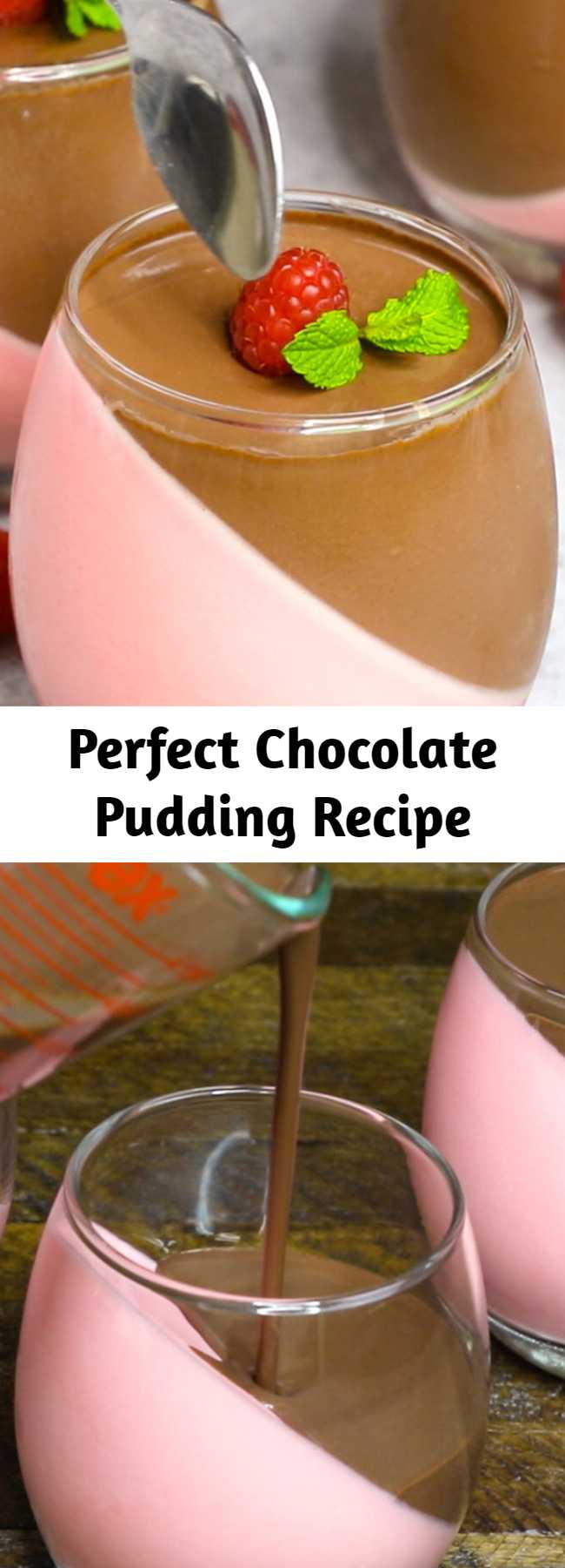 Perfect Chocolate Pudding Recipe - This Homemade Chocolate Pudding is a stunning make-ahead mouthwatering dessert that’s creamy and smooth. It’s an easy recipe with a few simple ingredients: raspberry jello powder, cool whip, half and half milk, gelatin, unsweet chocolate and sugar.