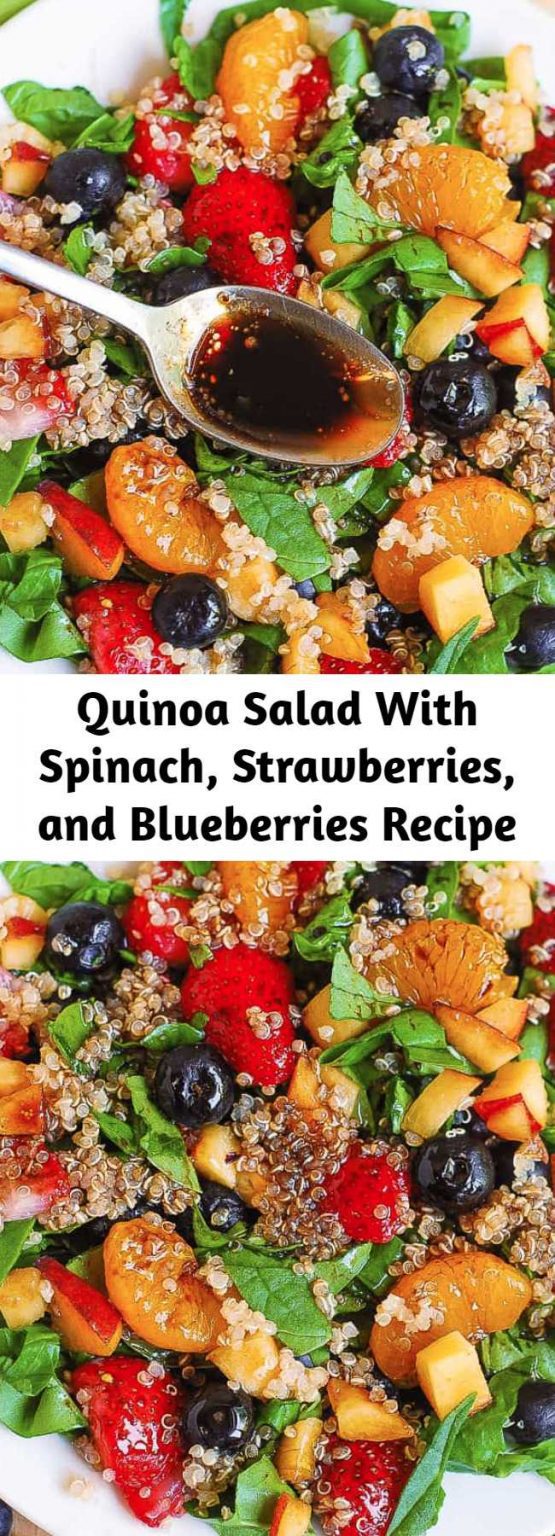 Quinoa Salad With Spinach, Strawberries, and Blueberries Recipe Mom