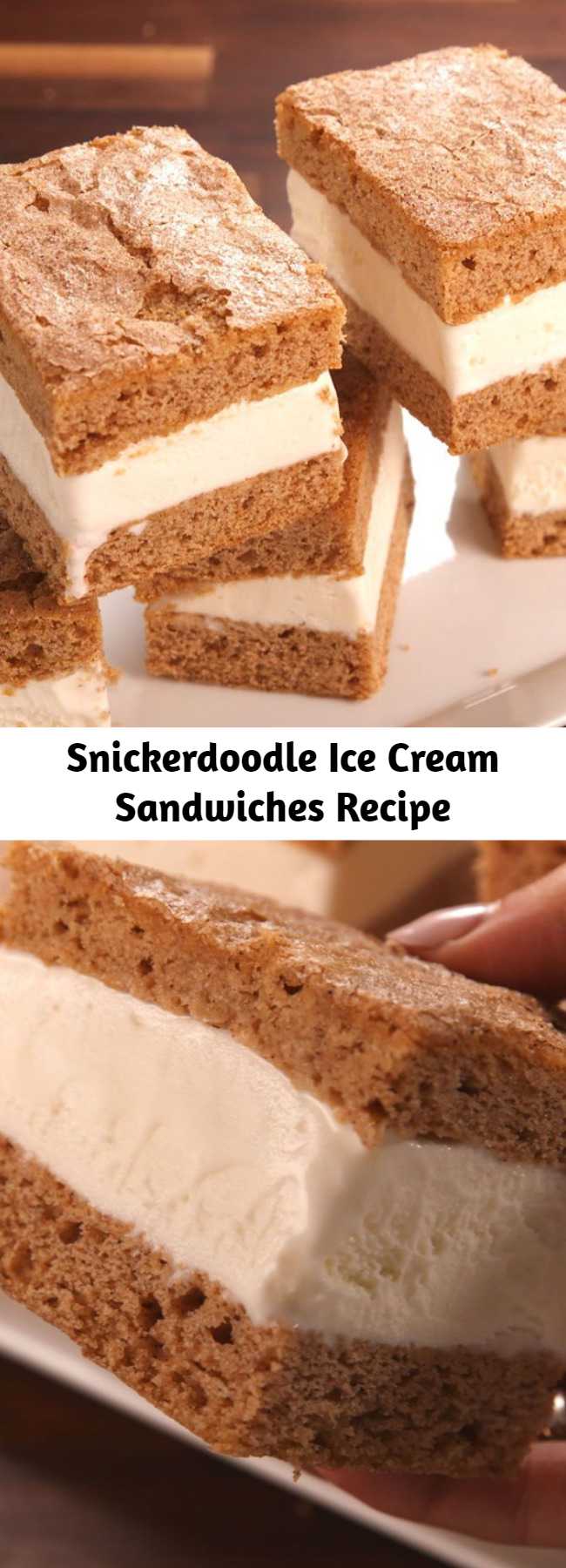 Snickerdoodle Ice Cream Sandwiches Recipe - Who needs a chocolate ice cream sandwich when you can have these snickerdoodle. Why have we not done this before?