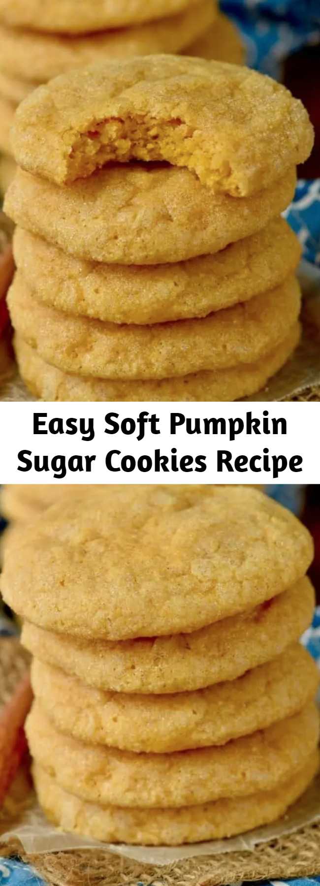 Easy Soft Pumpkin Sugar Cookies Recipe - Pumpkin Sugar Cookies are absolutely amazing! Deliciously soft sugar cookies, full of pumpkin fall flavor! This easy pumpkin cookies recipe is bound to become a family favorite!