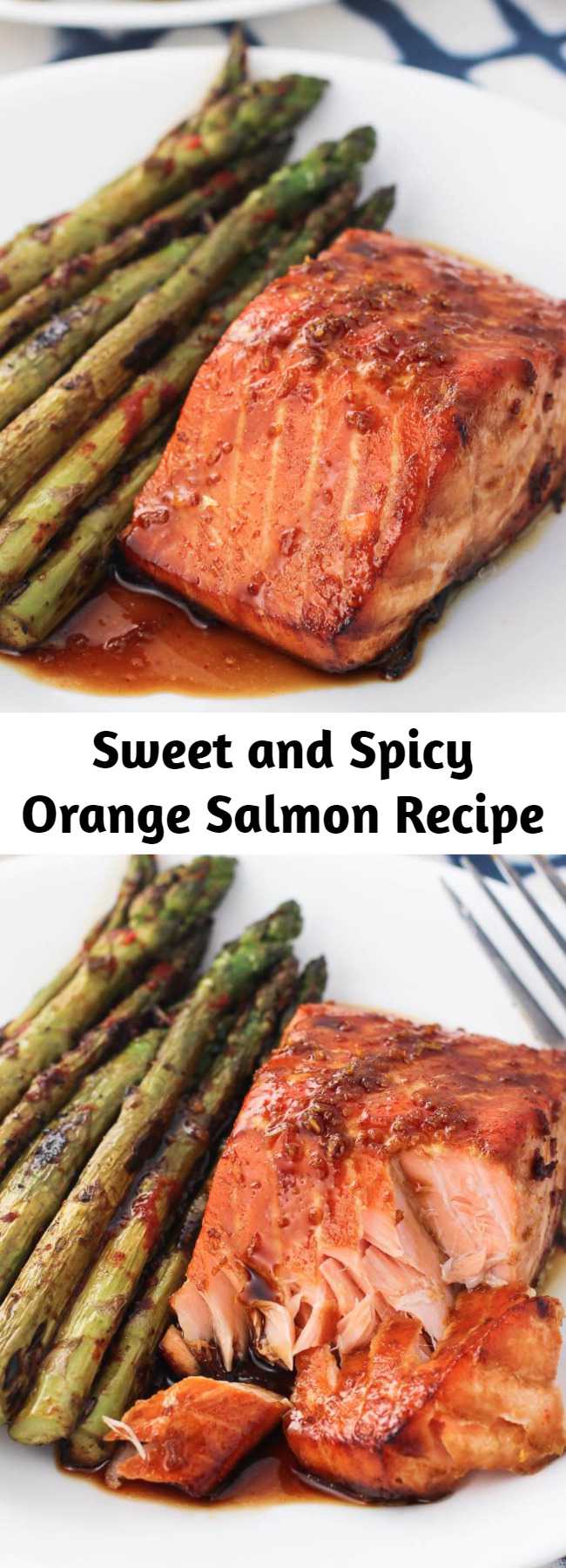 Sweet and Spicy Orange Salmon Recipe - Today I’m excited to share one of my recent favorite dinners - sweet and spicy orange salmon. It's a healthy dinner idea that is quick and easy.