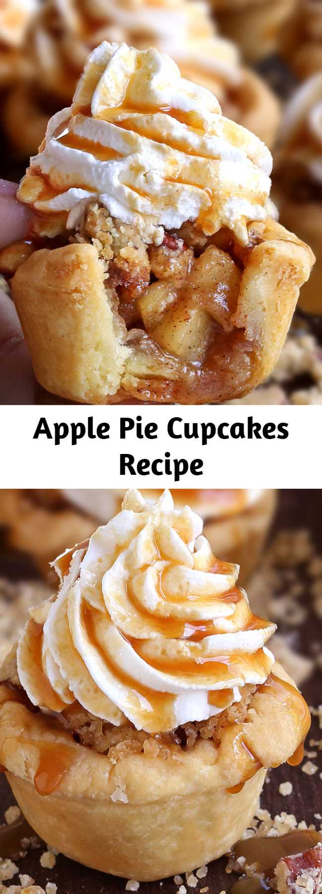 Apple Pie Cupcakes Recipe - When you don’t feel like having an apple pie then these Apple Pie Cupcakes are just the best alternative that you can get. With press-in crusts, easy apple pie filling and a simple crumb topping, these cupcake-sized desserts don’t require any special rolling, weaving, or fluting skills to create impressive little treats.