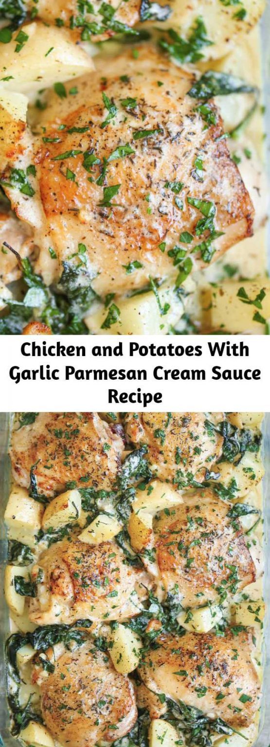 Chicken and Potatoes With Garlic Parmesan Cream Sauce Recipe Mom