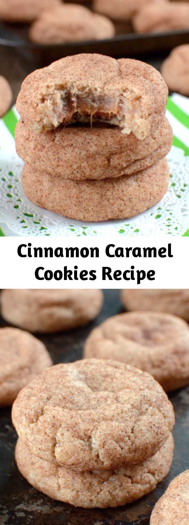 Cinnamon Caramel Cookies Recipe - These hidden candy center in these Cinnamon Caramel Cookies will make everyone smile when they find it. Fill your cookie jar with a batch today!