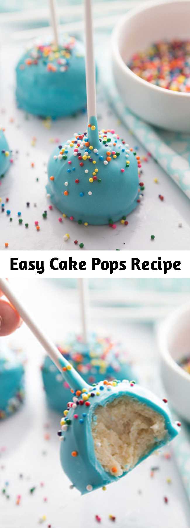 Easy Cake Pops Recipe - How to Make Cake Pops - such a fun and easy treat to make with kids! Perfect to make for birthday parties too! #recipes #kidsrecipes #snacks #treats #bestideasforkids