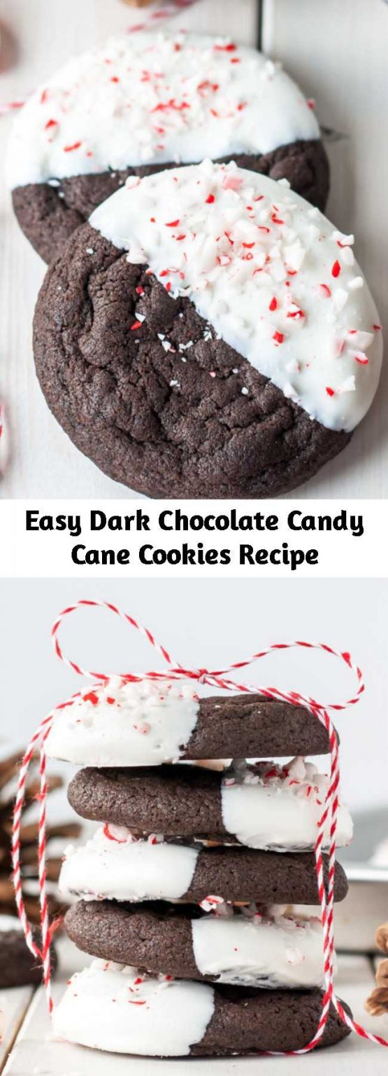 Easy Dark Chocolate Candy Cane Cookies Recipe Am Chef