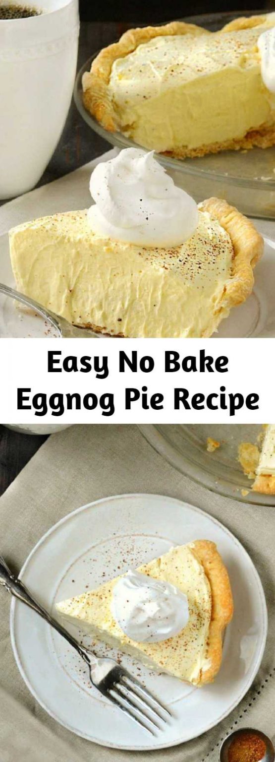 Easy No Bake Eggnog Pie Recipe 9am Chef