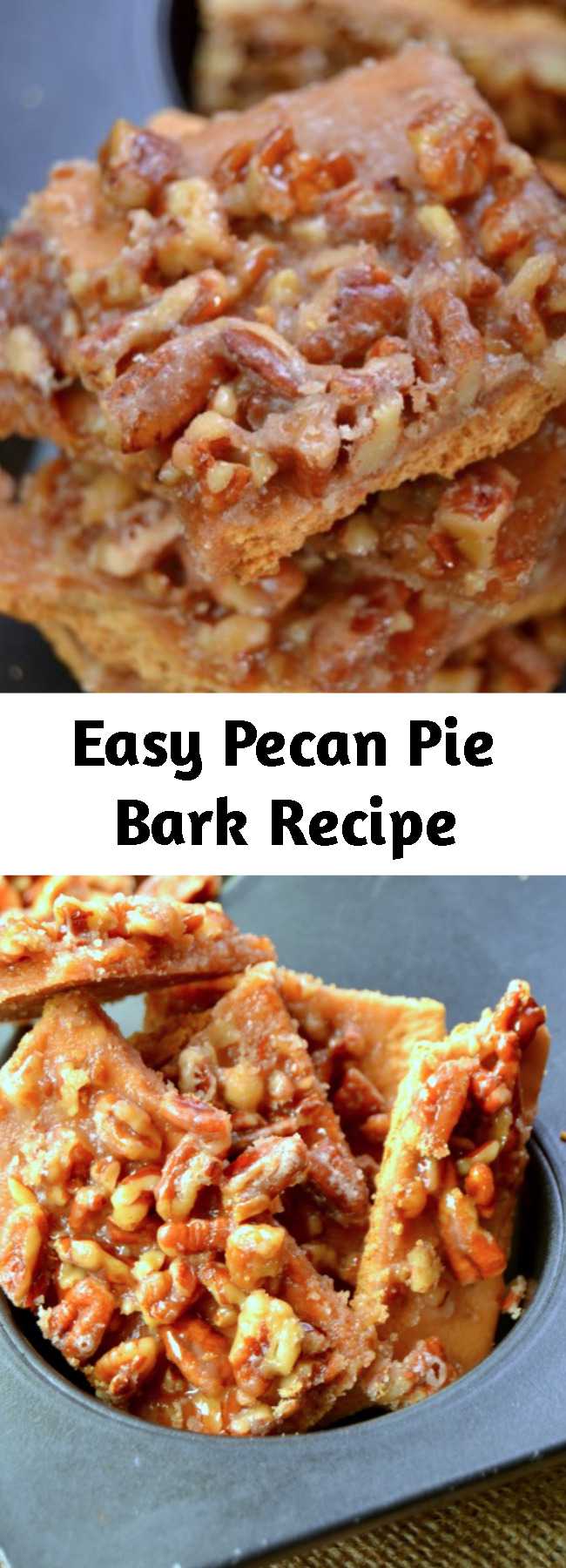 Easy Pecan Pie Bark Recipe - This Pecan Pie Bark is so incredibly good and it just can’t get any easier to make. This is the perfect creative dessert recipe for the holidays. Make several batches because it disappears so fast!