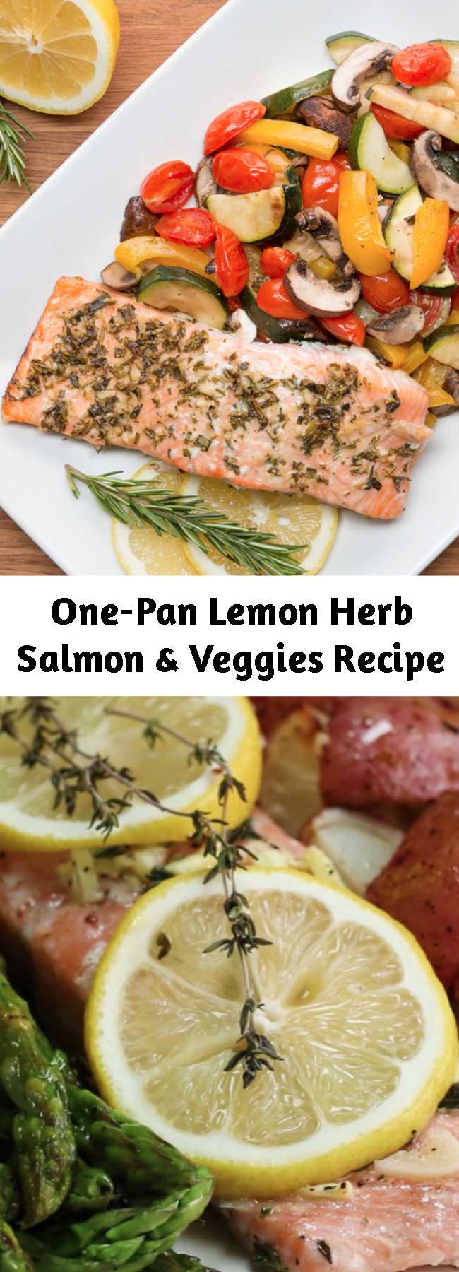 One-Pan Lemon Herb Salmon & Veggies Recipe