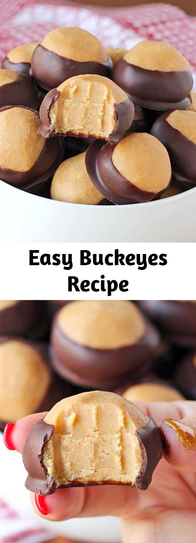 Easy Buckeyes Recipe - Seriously, you need to make these easy buckeyes. They’re so good, so easy, so delish!