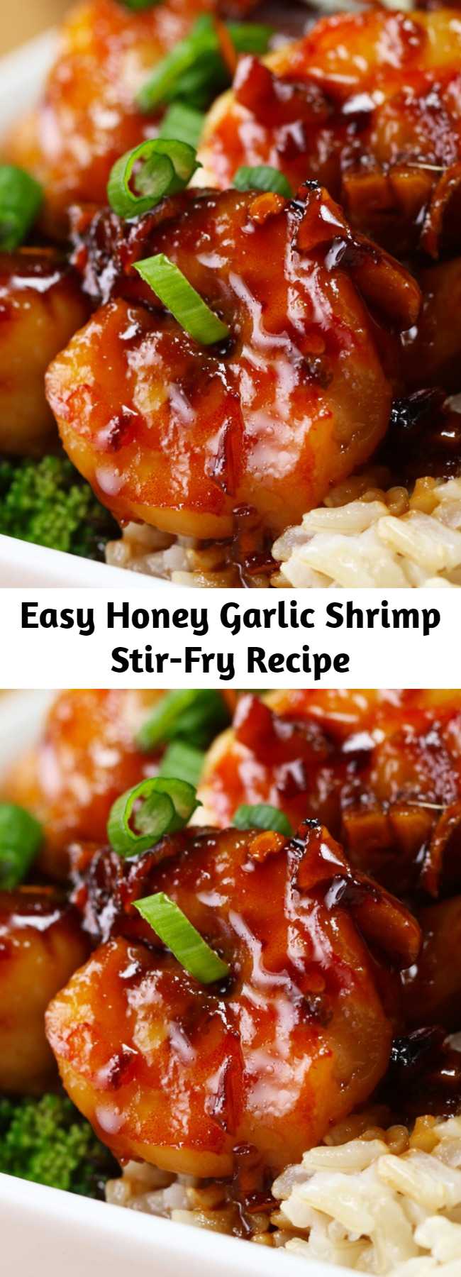 Easy Honey Garlic Shrimp Stir-Fry Recipe - Easy and delicious. This was like take-out but better!
