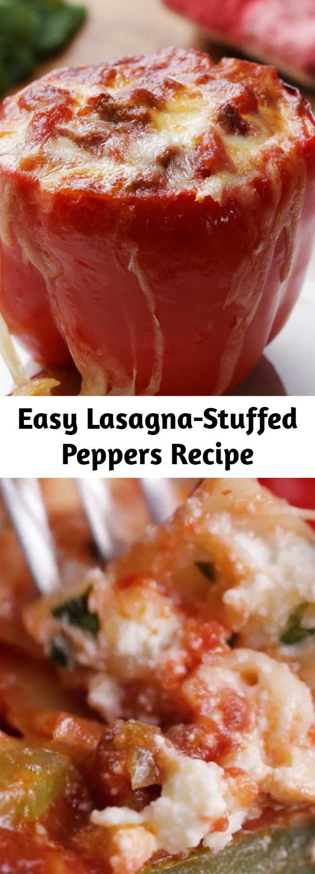 Easy Lasagna-Stuffed Peppers Recipe - Lasagna Stuffed Peppers!! A very tasty meal that is easy to prepare!