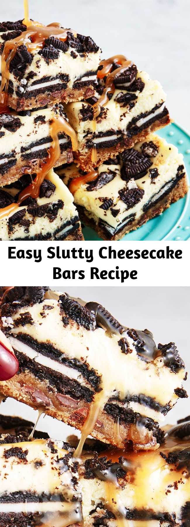Easy Slutty Cheesecake Bars Recipe - This Slutty Cheesecake Bars combine three of your favorite desserts. These will definitely get around.
