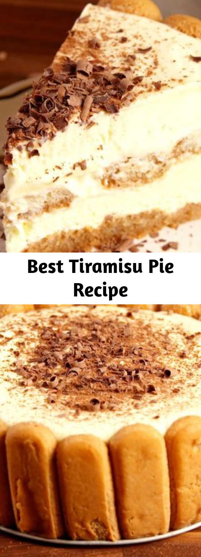 Best Tiramisu Pie Recipe - Looking for a tiramisu dessert? This Tiramisu Pie is the best. Tiramisu pie > regular tiramisu.