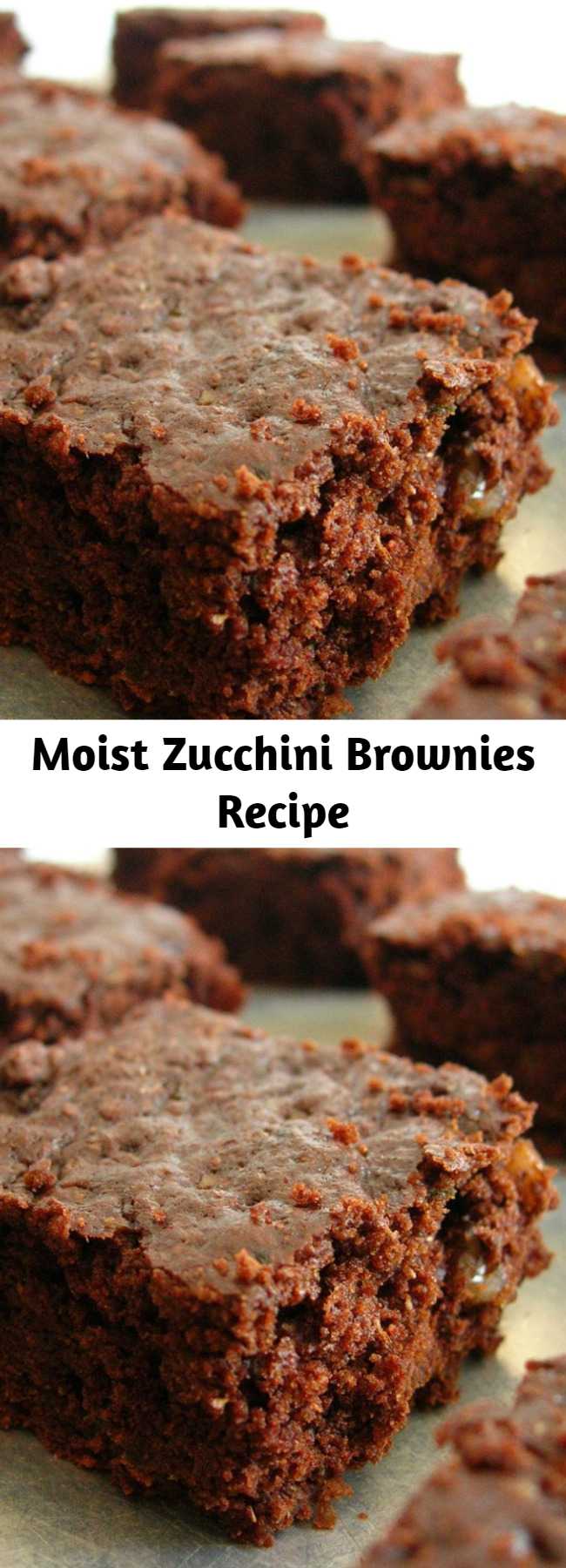 Moist Zucchini Brownies Recipe - Moist chocolate brownies with frosting!