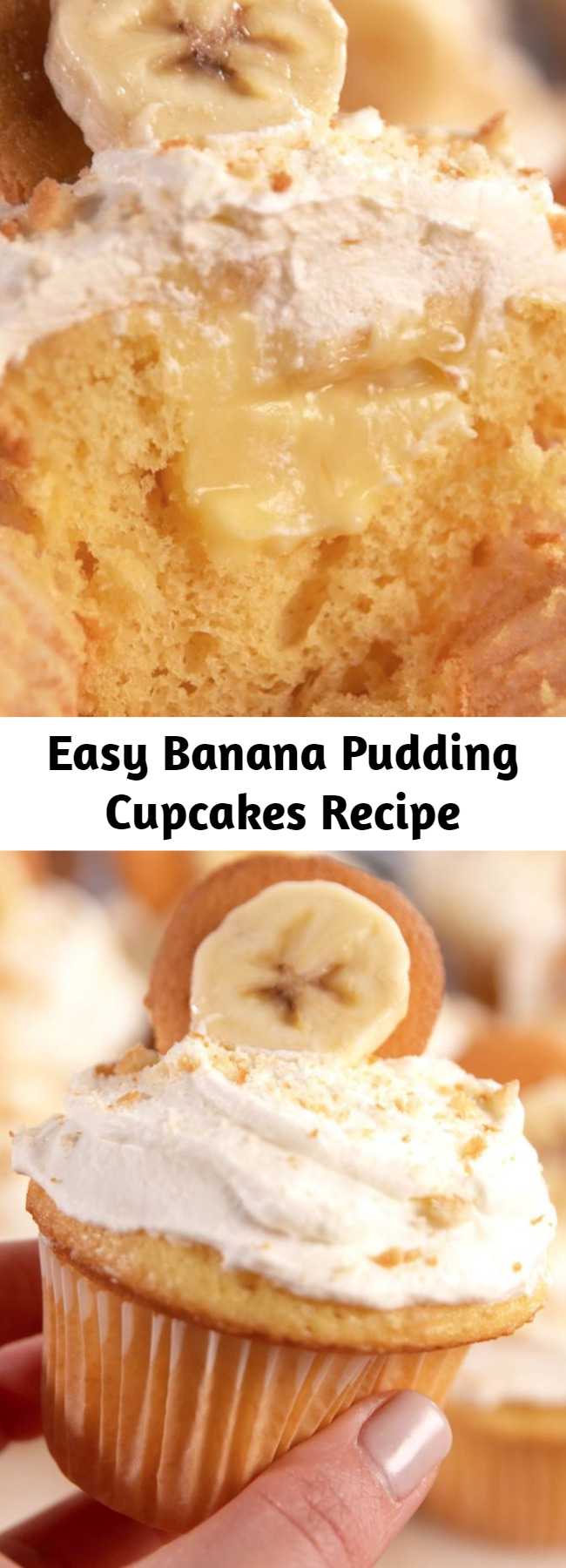 Easy Banana Pudding Cupcakes Recipe - Check out this easy recipe for adorable banana pudding cupcakes. Banana pudding lovers rejoice!