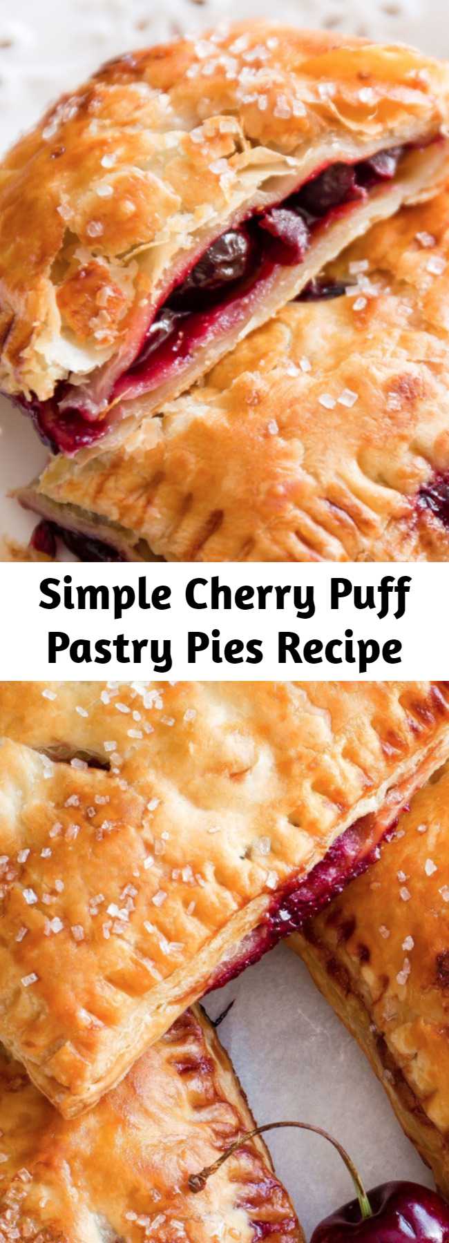 Simple Cherry Puff Pastry Pies Recipe