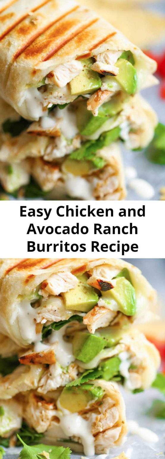 Easy Chicken and Avocado Ranch Burritos Recipe – 9am Chef