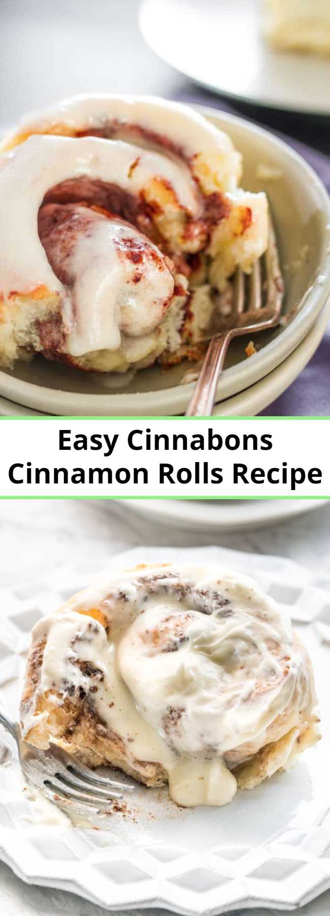 Easy Cinnabons Cinnamon Rolls Recipe - A cinnabon copycat recipe, about the closest you’ll get to the real thing. Super easy to make.