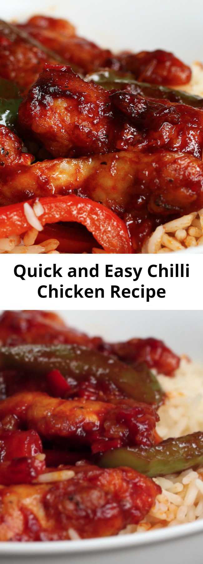 Quick and Easy Chilli Chicken Recipe - Nicer than takeaway Chinese, so good especially with sweet chilli sauce.