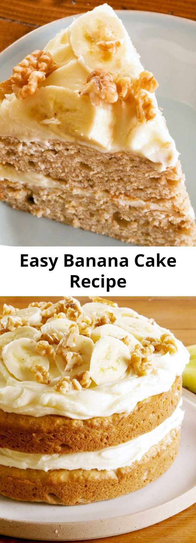 Easy Banana Cake Recipe - You can't go wrong with this Banana Cake recipe.