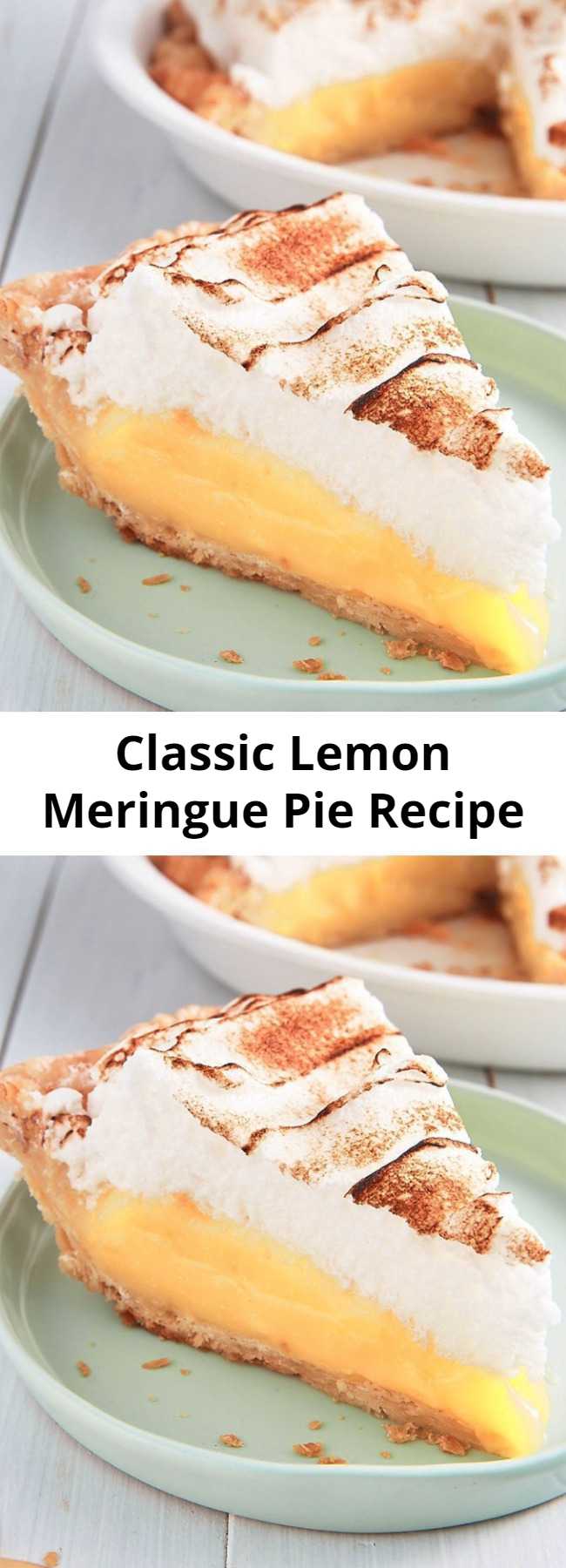 Classic Lemon Meringue Pie Recipe - This Lemon Meringue Pie uses both lemon zest and juice to strike the perfect balance between sweet and tart, plus it has a showstopping meringue topping.