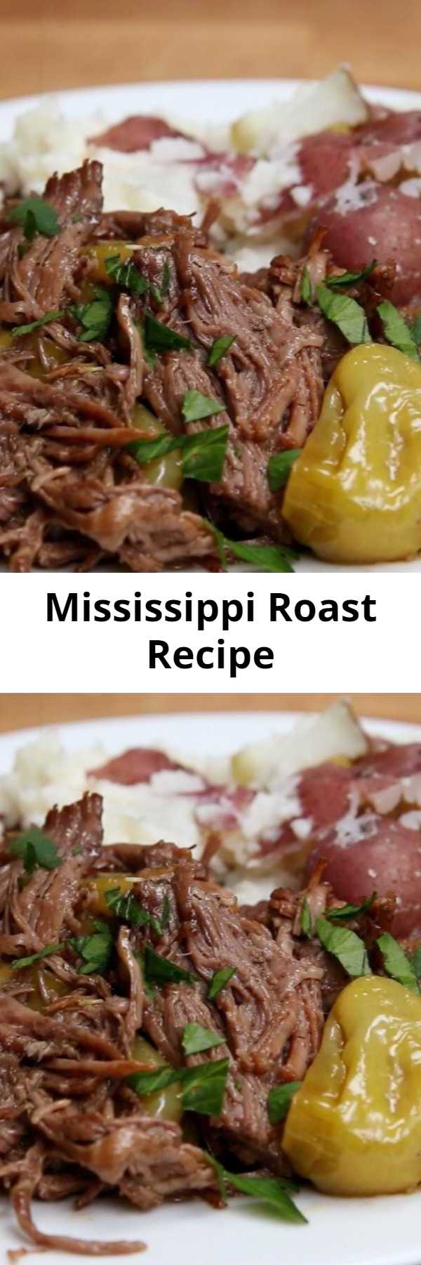 Mississippi Roast Recipe - The best roast you’ve ever had in your entire life. You need to make this ASAP! Simple ingredients, zero effort, 100% dinner & leftover satisfaction!