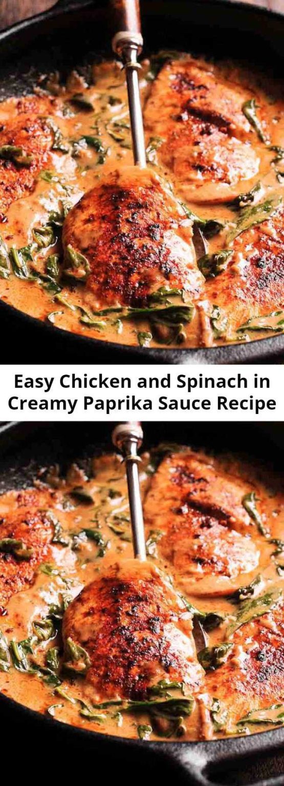 Easy Chicken and Spinach in Creamy Paprika Sauce Recipe 9am Chef