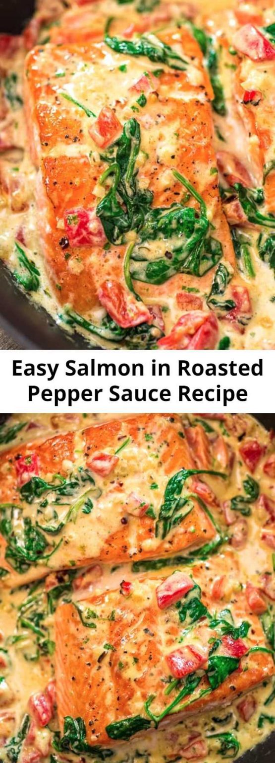 Easy Salmon in Roasted Pepper Sauce Recipe – 9am Chef