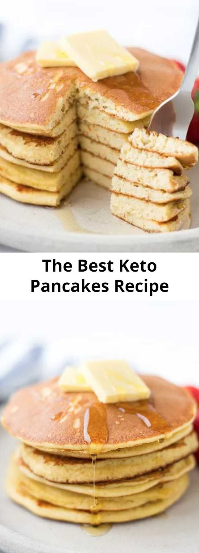 The Best Keto Pancakes Recipe - The Best Keto Pancakes recipe that has ever been made in our household! Made with just 6-ingredients this keto pancake mix is so easy to whip together with almond flour. Sunday morning pancakes will become a normal here on out.