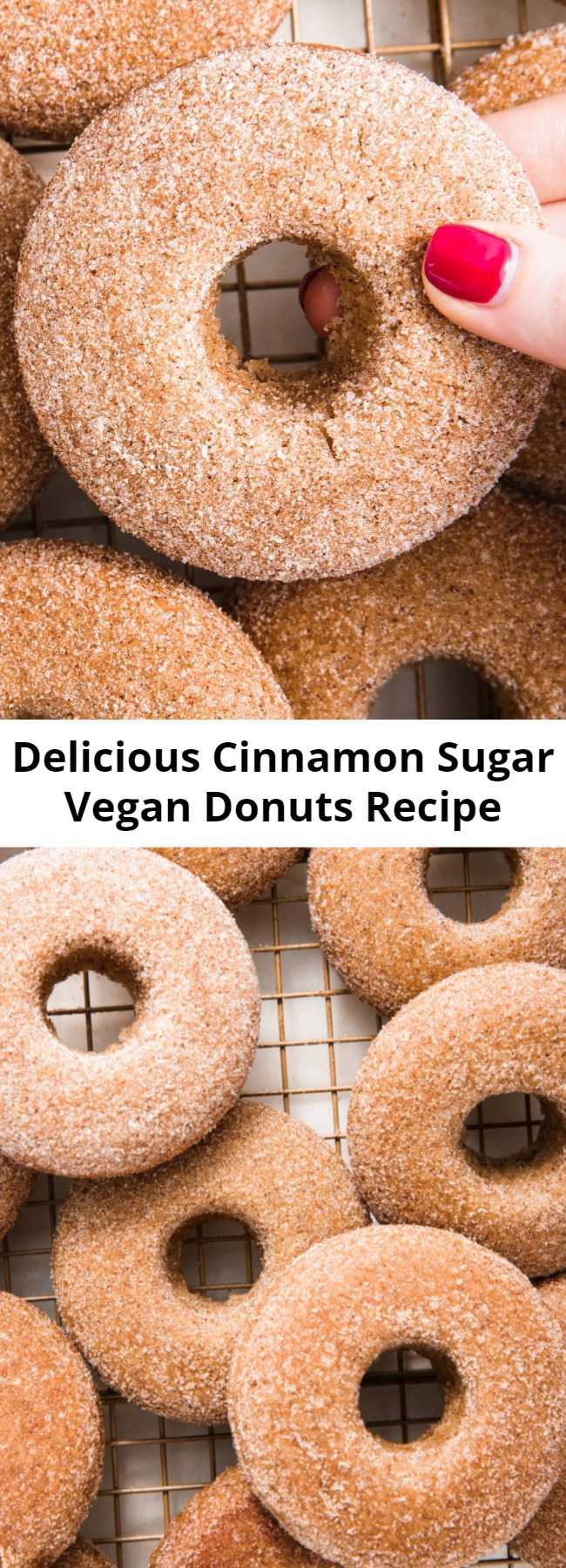 Delicious Cinnamon Sugar Vegan Donuts Recipe - Donuts...that are delicious and vegan?! Believe it. Made with almond flour and dairy-free butter, these Vegan Donuts are a dream come true.
