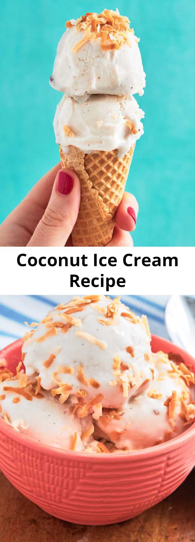Coconut Ice Cream Recipe - Coconut Ice Cream is completely vegan and extremely smooth. Dairy free, vegan, and still so good.