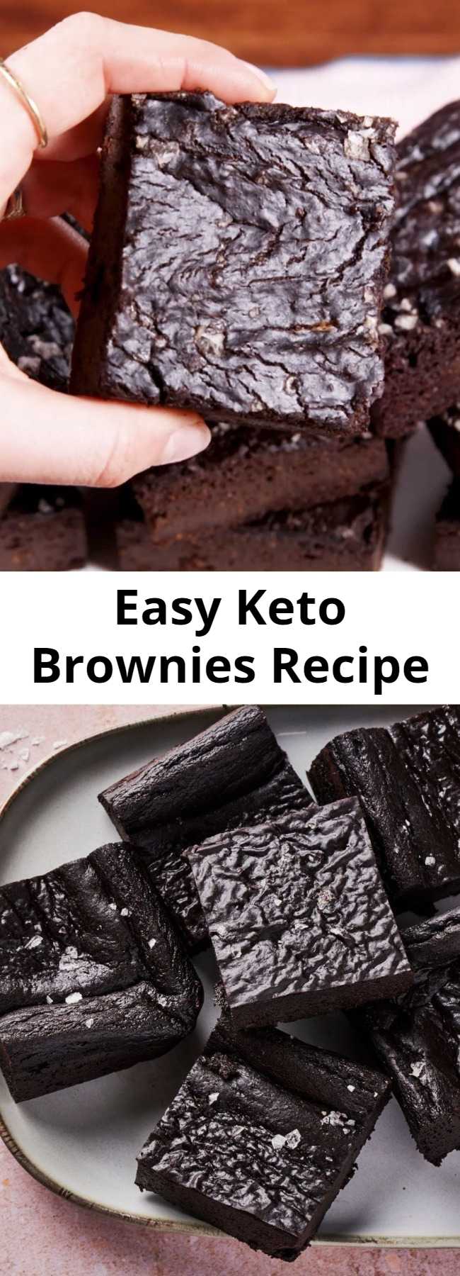 Easy Keto Brownies Recipe - Who says you can't eat brownies when you're on the keto diet?! These keto brownies are the best. When the chocolate craving is strong. #food #easyrecipe #desserts #keto #healthyeating